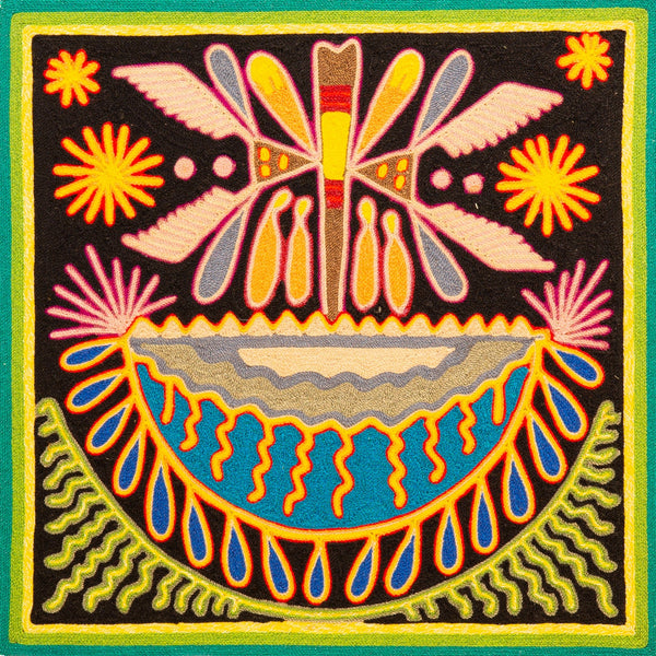 Huichol Yarn Painting Print • S - 16 - Huichol Arts
