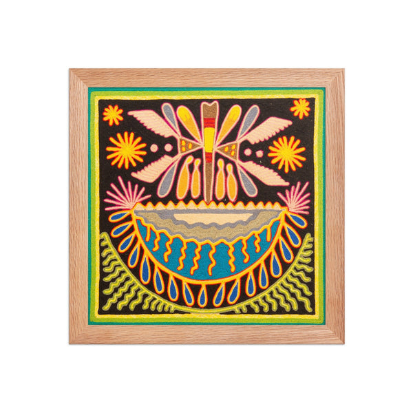 Huichol Yarn Painting Print • S - 16 - Huichol Arts