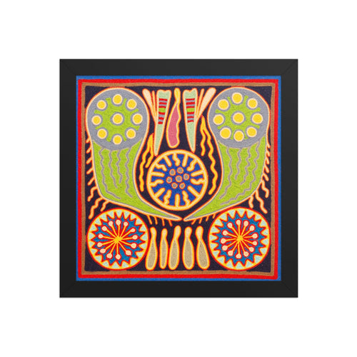 Huichol Yarn Painting Print • S - 17 - Huichol Arts