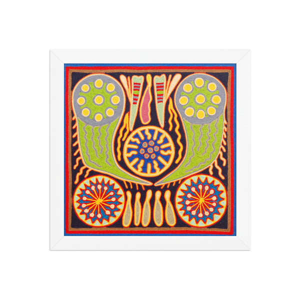 Huichol Yarn Painting Print • S - 17 - Huichol Arts