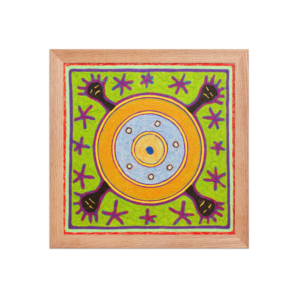 Huichol Yarn Painting Print • S - 20 - Huichol Arts