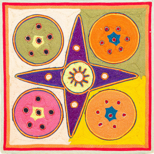 Huichol Yarn Painting Print • S - 21 - Huichol Arts