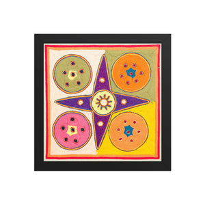 Huichol Yarn Painting Print • S - 21 - Huichol Arts