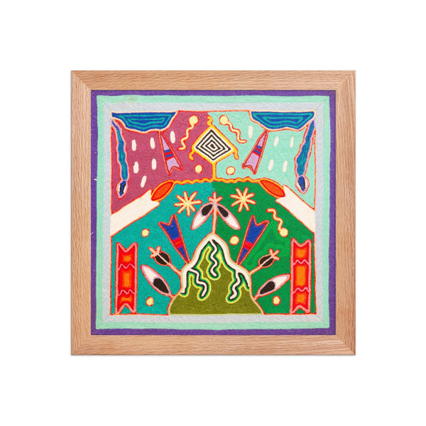 Huichol Yarn Painting Print • S - 22 - Huichol Arts
