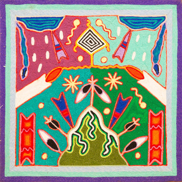 Huichol Yarn Painting Print • S - 22 - Huichol Arts
