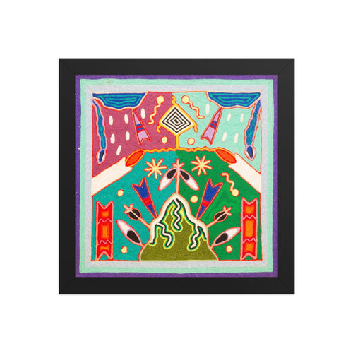 Huichol Yarn Painting Print • S - 22 - Huichol Arts
