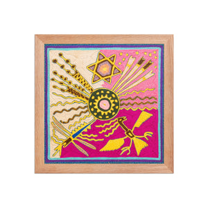 Huichol Yarn Painting Print • S - 23 - Huichol Arts