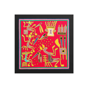 Huichol Yarn Painting Print • S - 26 - Huichol Arts