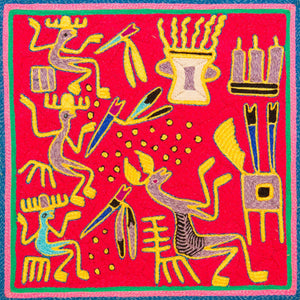 Huichol Yarn Painting Print • S - 26 - Huichol Arts
