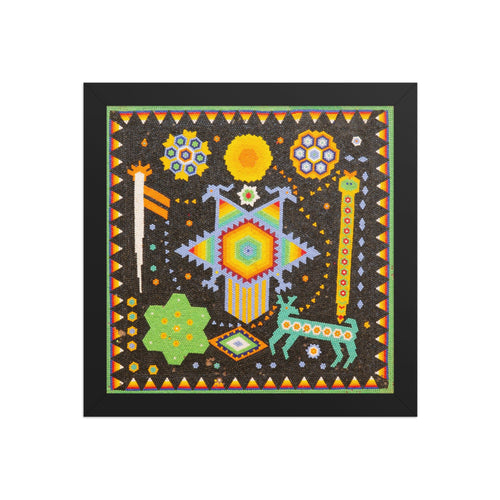 Huichol Yarn Painting Print • S - 31 - Huichol Arts