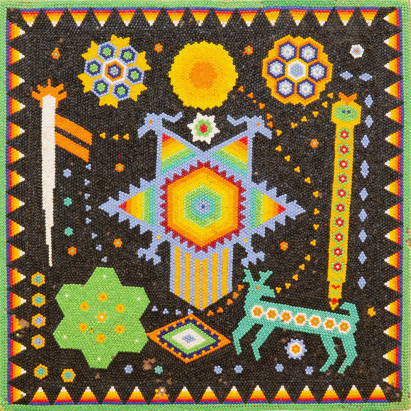 Huichol Yarn Painting Print • S - 31 - Huichol Arts