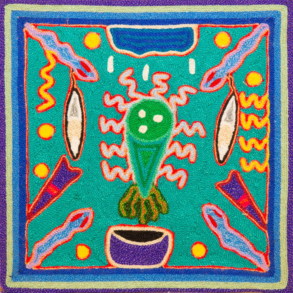 Huichol Yarn Painting Print • S - 33 - Huichol Arts