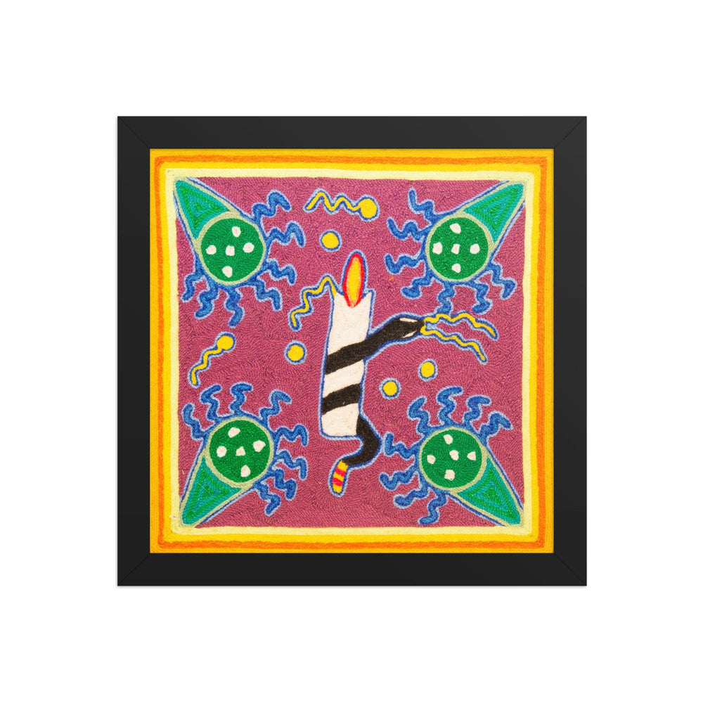 Huichol Yarn Painting Print • S - 34 - Huichol Arts