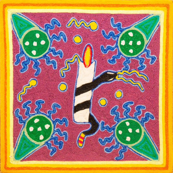 Huichol Yarn Painting Print • S - 34 - Huichol Arts