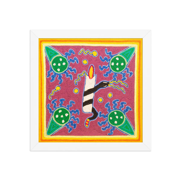 Huichol Yarn Painting Print • S - 34 - Huichol Arts