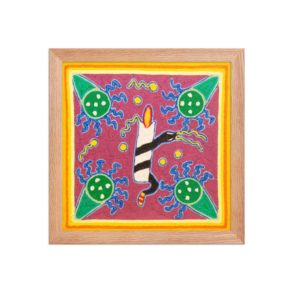 Huichol Yarn Painting Print • S - 34 - Huichol Arts