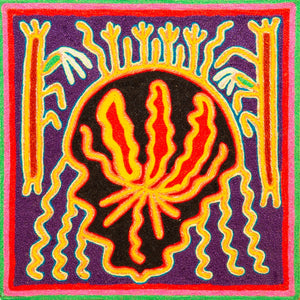 Huichol Yarn Painting Print • S - 35 - Huichol Arts