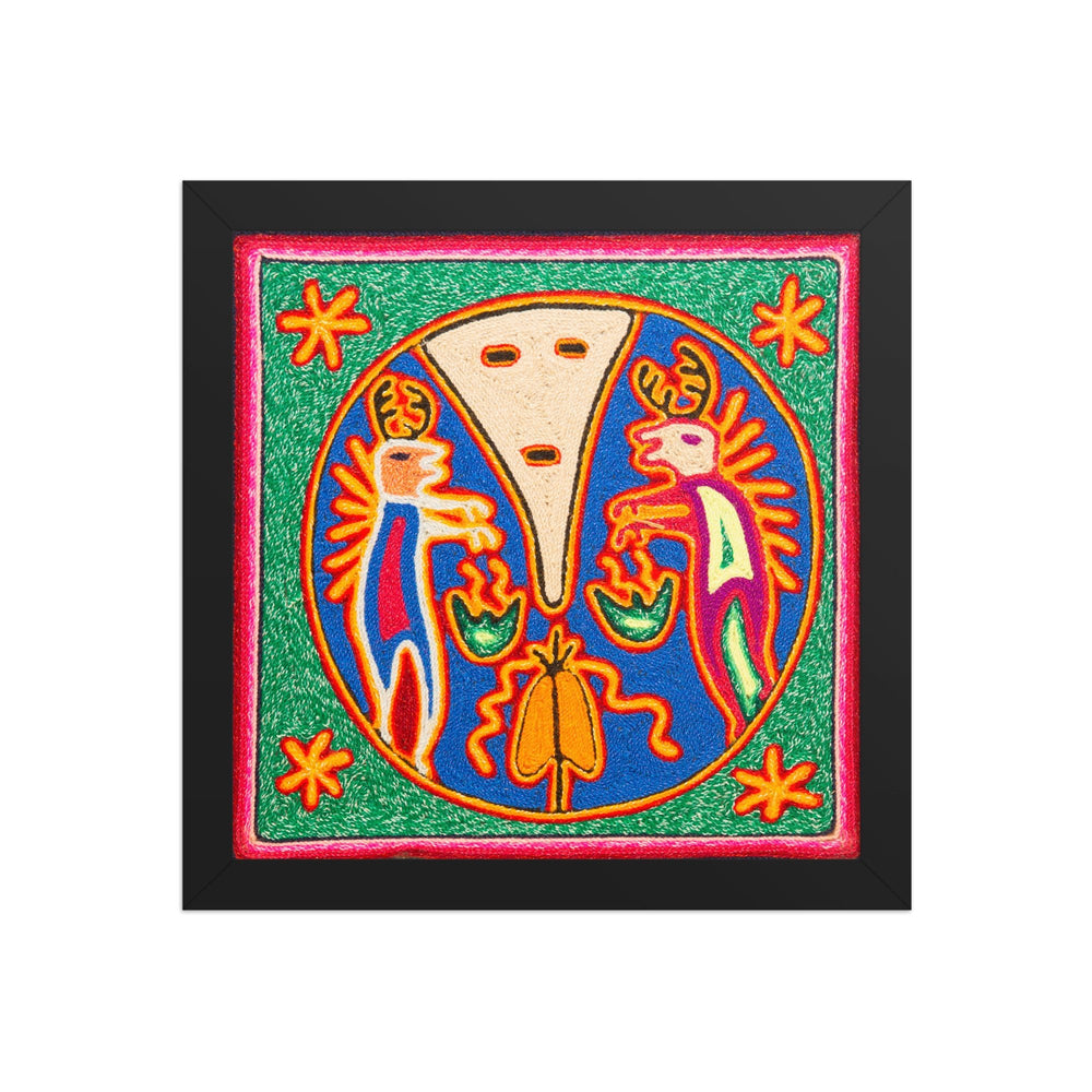 Huichol Yarn Painting Print • S - 36 - Huichol Arts