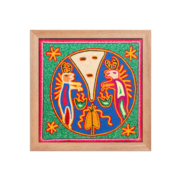 Huichol Yarn Painting Print • S - 36 - Huichol Arts