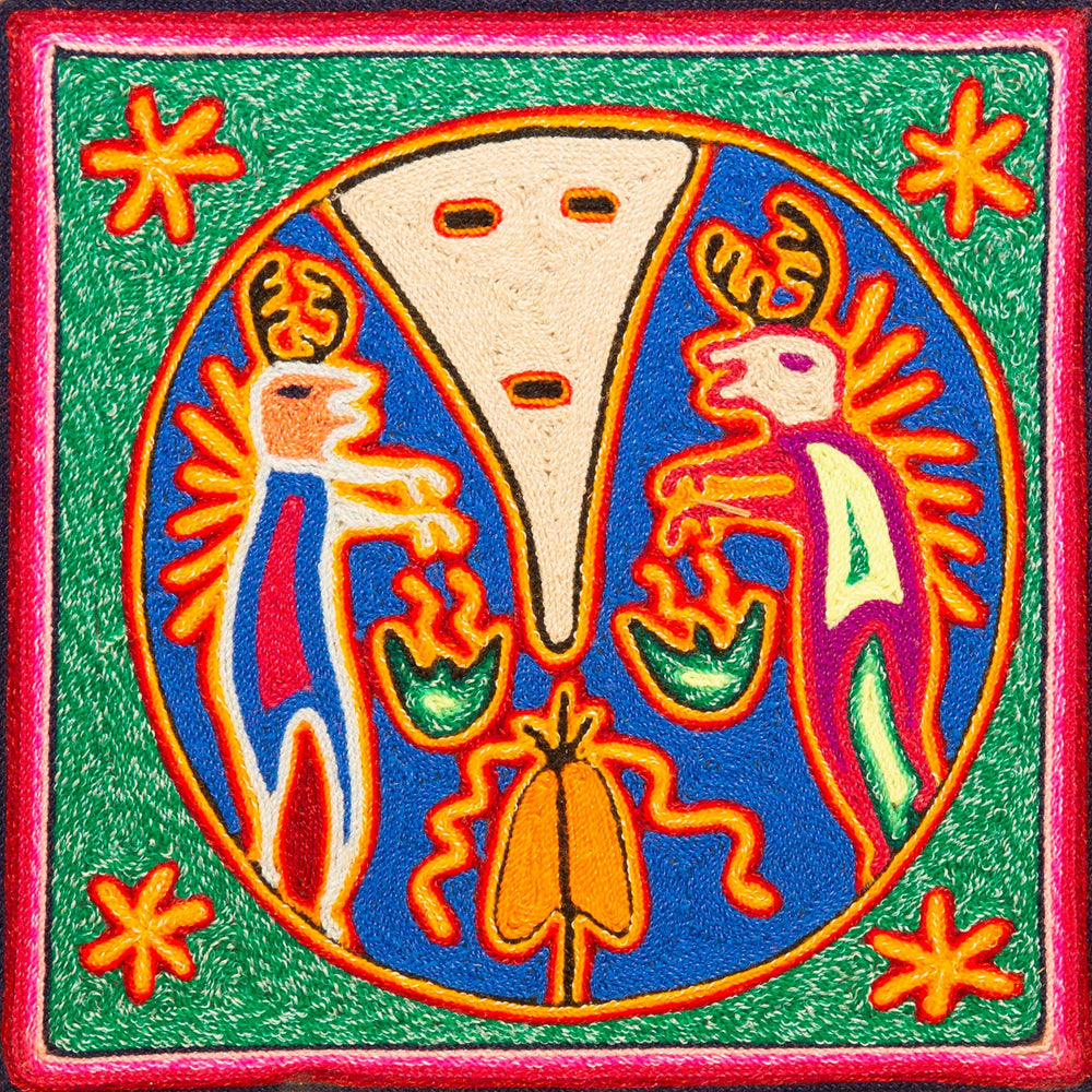 Huichol Yarn Painting Print • S - 36 - Huichol Arts