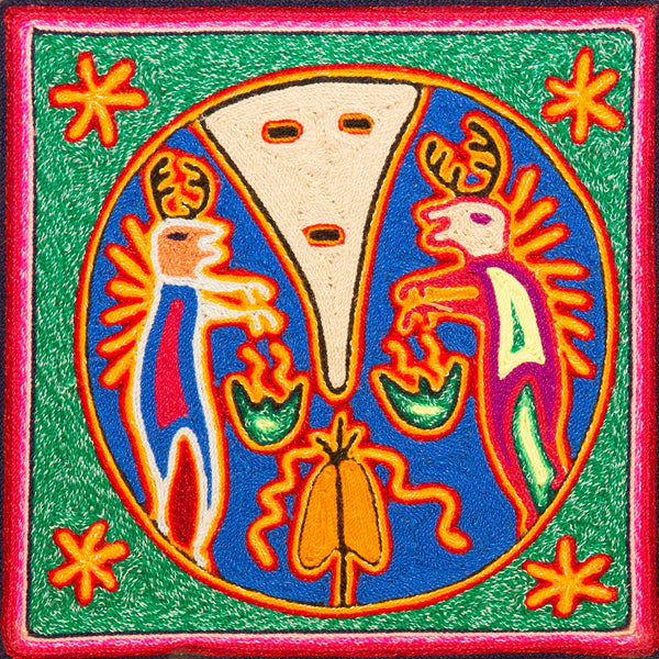 Huichol Yarn Painting Print • S - 36 - Huichol Arts