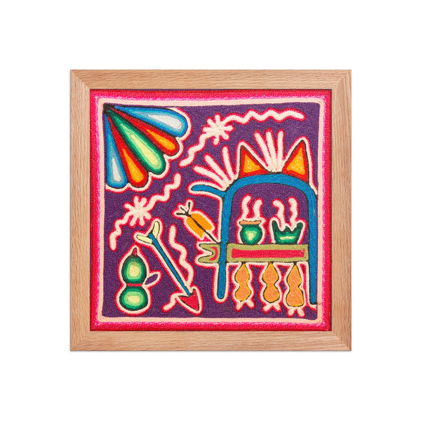 Huichol Yarn Painting Print • S - 37 - Huichol Arts
