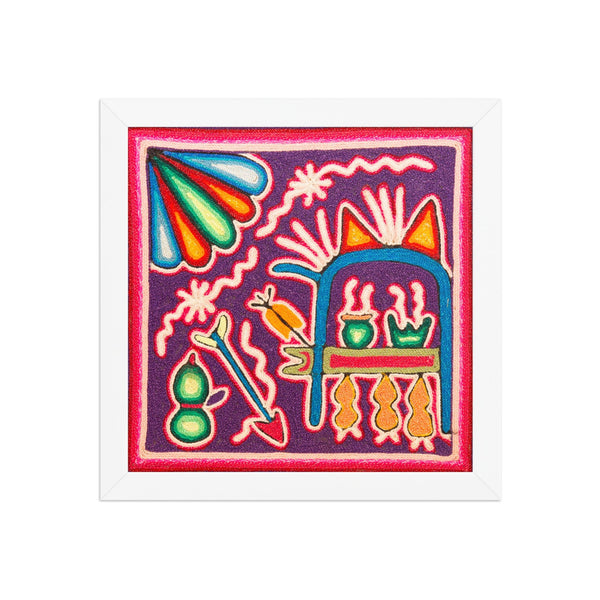 Huichol Yarn Painting Print • S - 37 - Huichol Arts