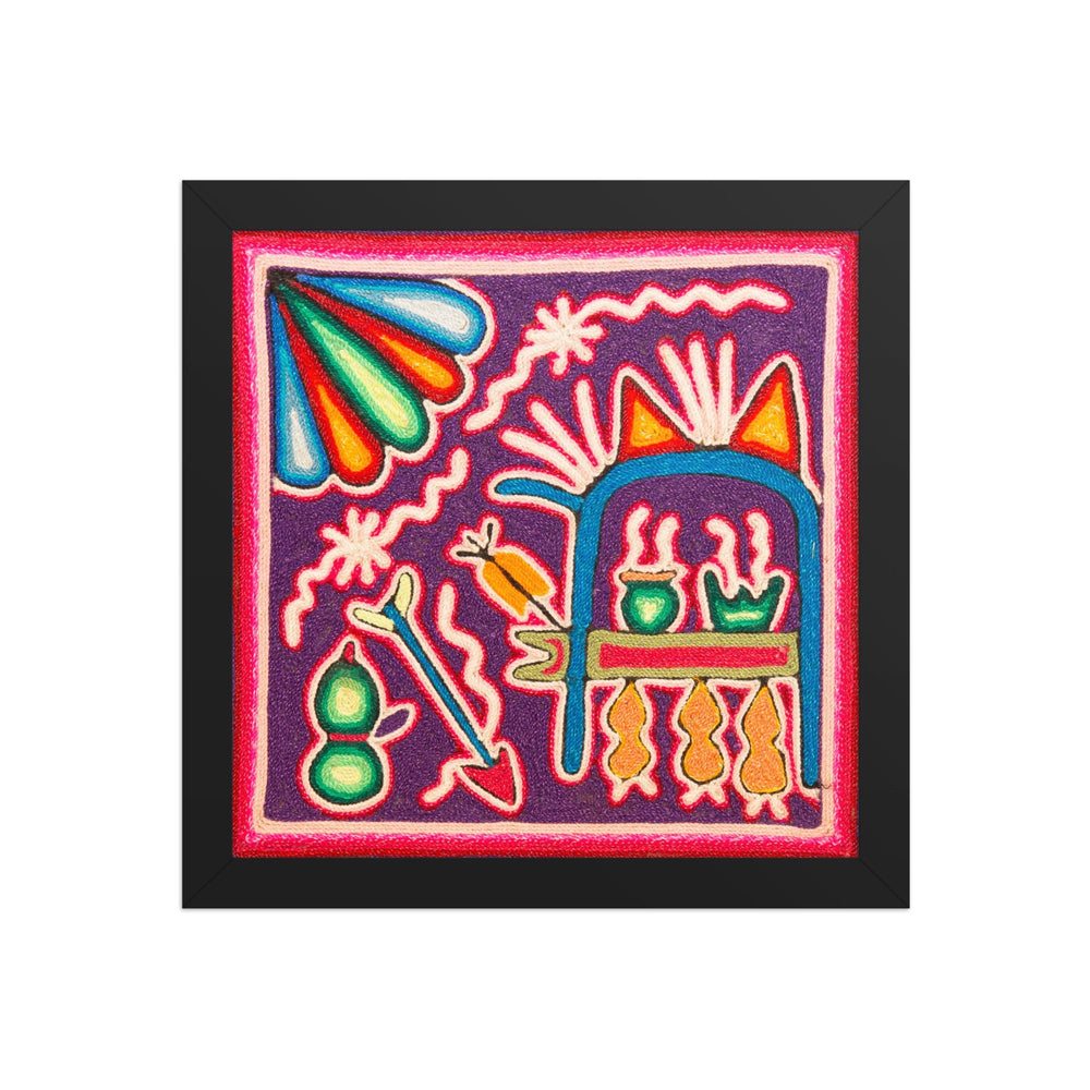 Huichol Yarn Painting Print • S - 37 - Huichol Arts