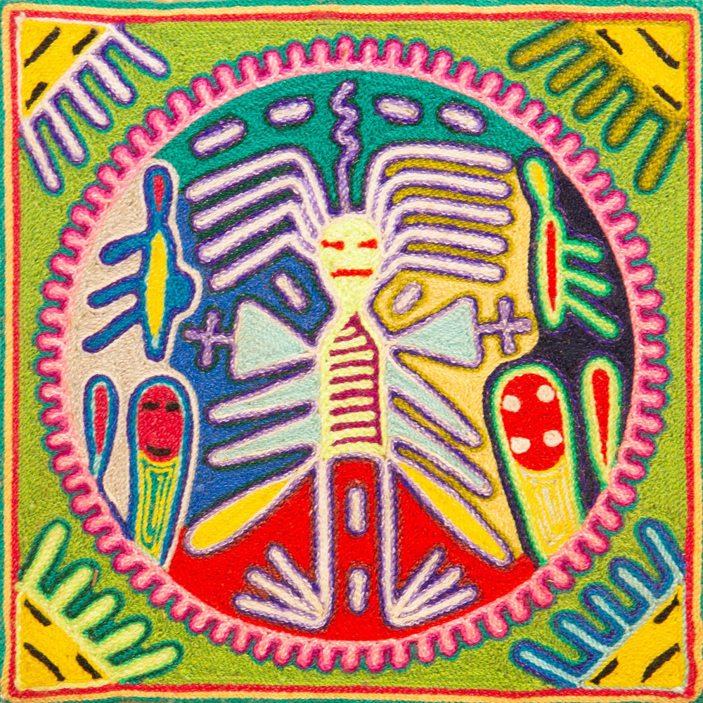 Huichol Yarn Painting Print • S - 38 - Huichol Arts