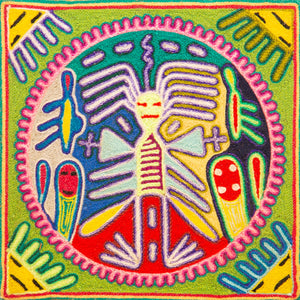 Huichol Yarn Painting Print • S - 38 - Huichol Arts