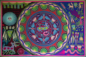 Huichol Yarn Painting Print • XL - 4 - Huichol Arts