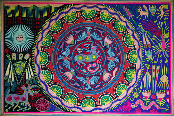 Huichol Yarn Painting Print • XL - 4 - Huichol Arts