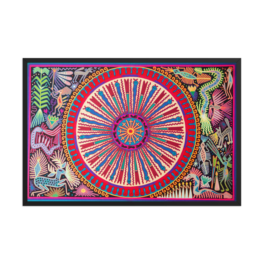 Huichol Yarn Painting Print • XL - 5 - Huichol Arts