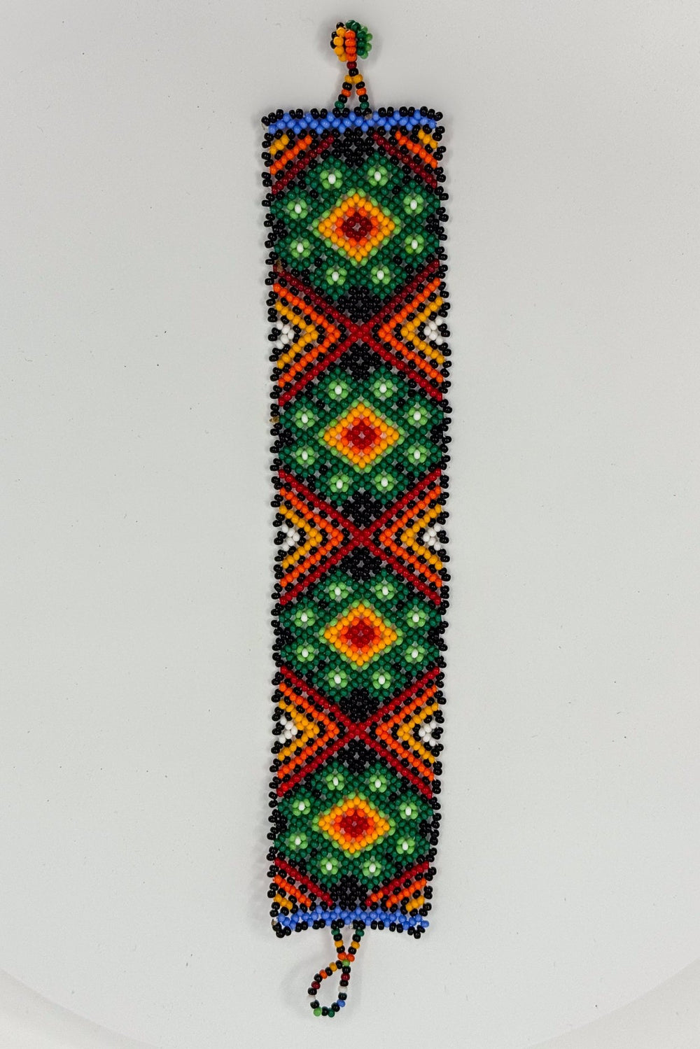 Peyote flower pattern Bracelet • L - Huichol Arts