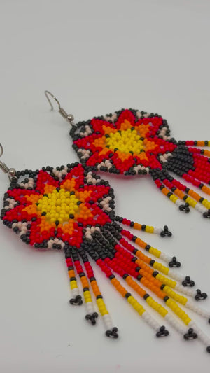 Tutu Beaded Earrings with tassels • M