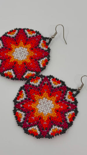 Tutu Circle Beaded Earrings • L
