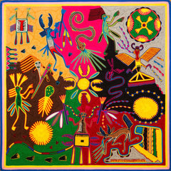 The Sacred Drum and Deer - Huichol Arts