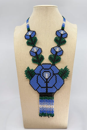 Wixárika Flower Necklace • L - Huichol Arts