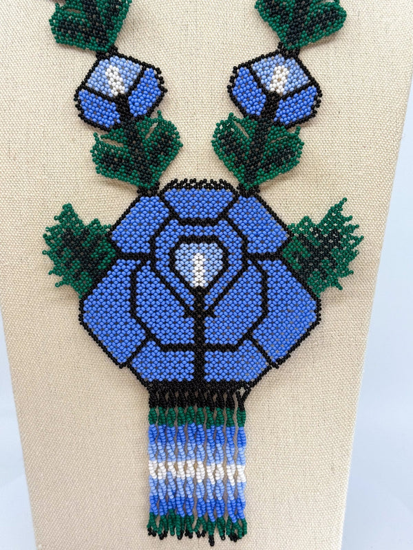 Wixárika Flower Necklace • L - Huichol Arts