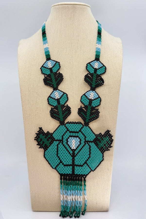 Wixárika Flower Necklace • L - Huichol Arts