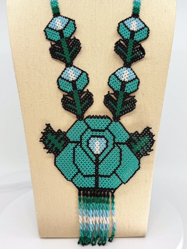 Wixárika Flower Necklace • L - Huichol Arts
