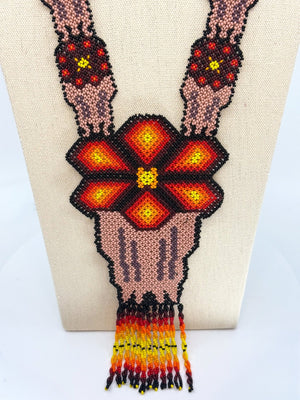 Wixárika Hicuri Necklace • L - Huichol Arts