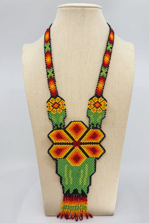 Wixárika Hicuri Necklace • L - Huichol Arts